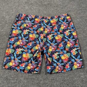 Hreski Tropical Fruits Design Golf Shorts Mens Size 44 Loud Colorful Hawaiian